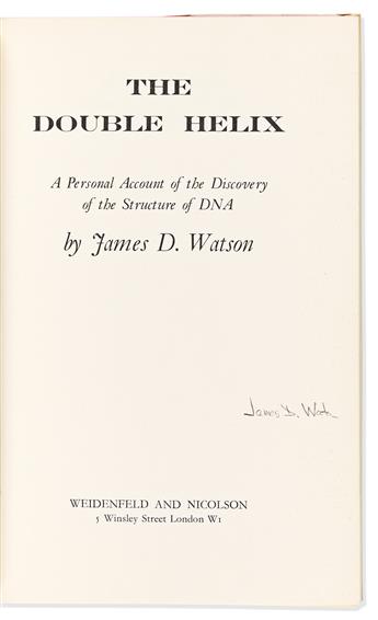 Watson, James D. (b. 1928) The Double Helix, signed first edition.
